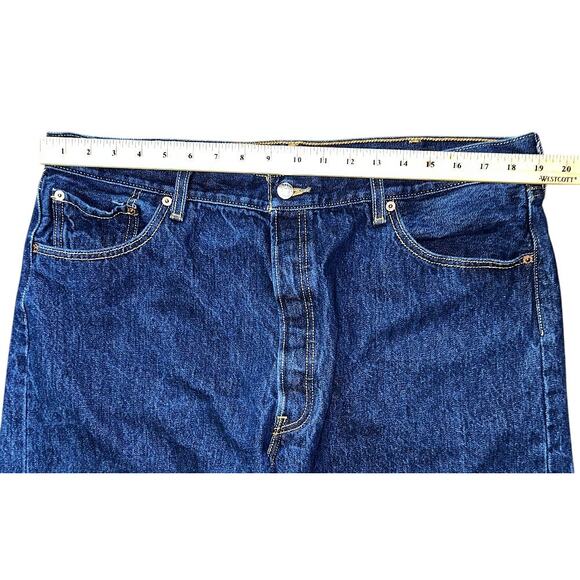 Levi's 501 Original Fit Straight Leg Button Fly Jeans Men's 42x34 - Picture 2 of 8